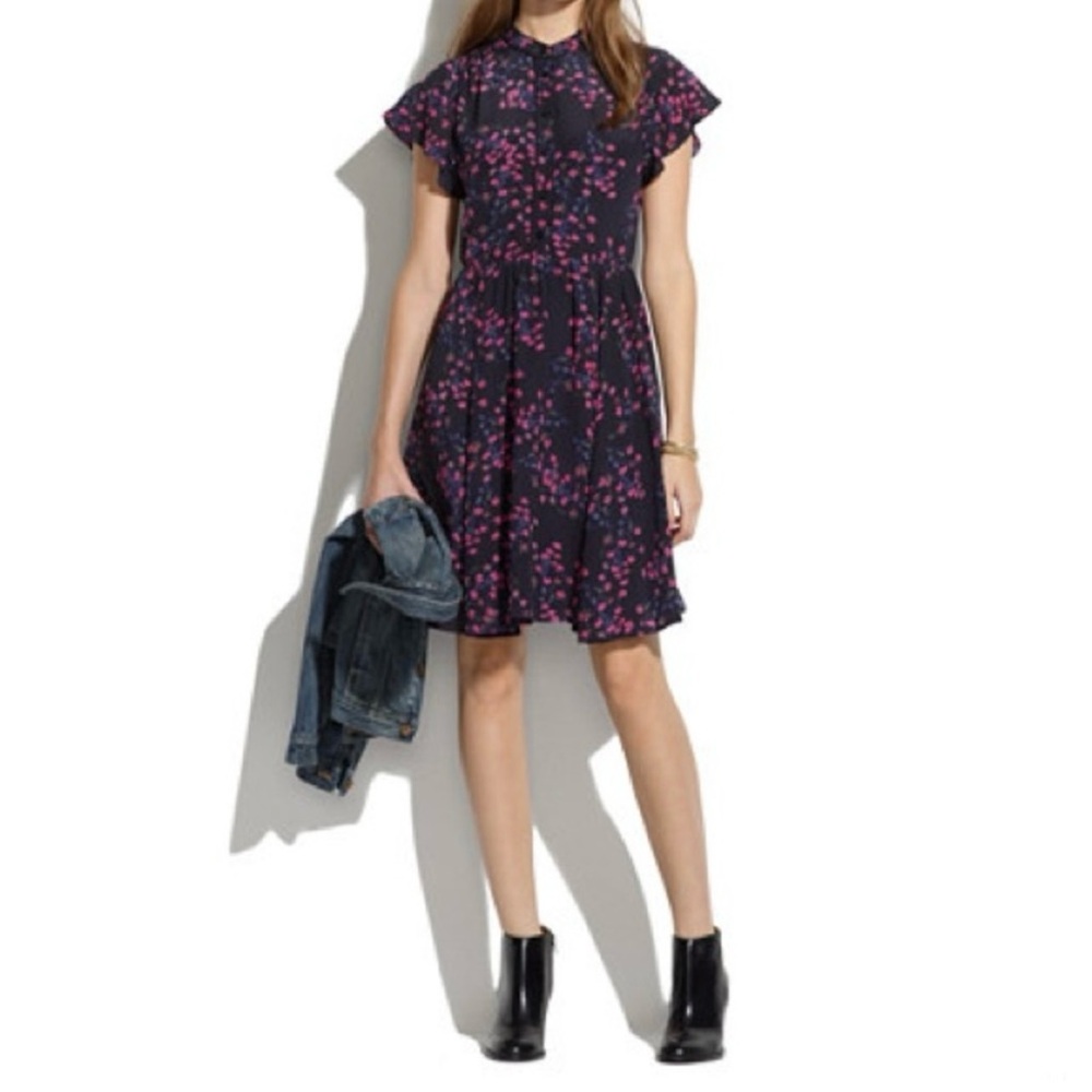 Madewell Silk Dress in Night Orchid Size 8